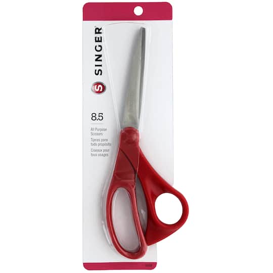 SINGER&#xAE; 8.5&#x22; Red Handle Bent Scissors